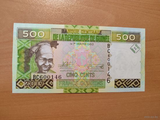 Гвинея 500 Франков UNC