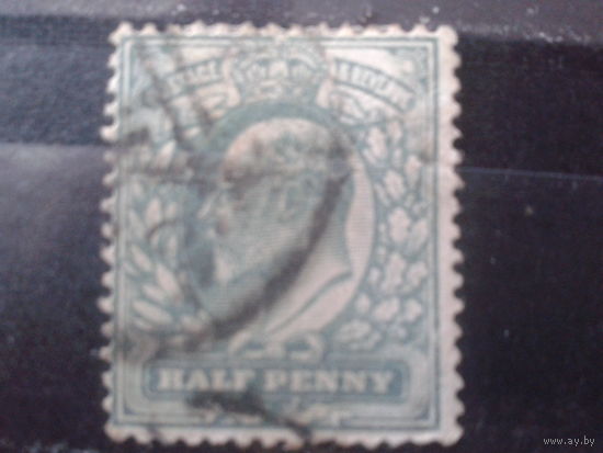 Англия 1902 Король Эдуард 7 1/2 пенни
