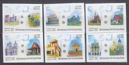 2005 Лаос 1973b-1978b 50-летие первых марок Европы CEPT 30,00 евро