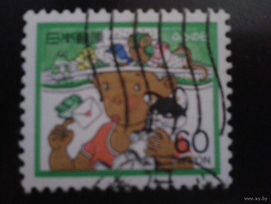 Япония 1985 день марки, ребенок с котенком