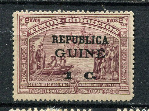 Португальские колонии - Гвинея - 1913 - Надпечатка REPUBLICA GUINE и нового номинала на марках Тимора 1C на 2A - [Mi.122] - 1 марка. Чистая без клея.  (LOT ET20)-T10P5