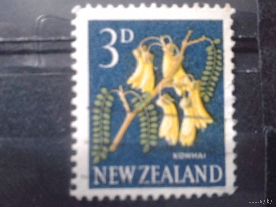 Новая Зеландия 1960 Цветы 3 пенса