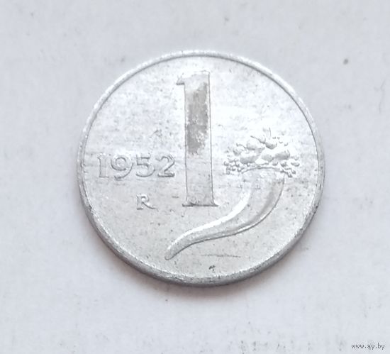 Италия 1 лира, 1952 2-1-2