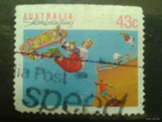 Австралия 1990 Скейтбординг, марка из буклета