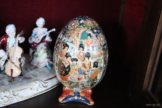 Яйцо расписное старый Китай фафор