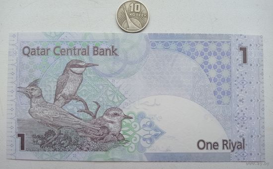 Werty71 Катар 1 риал 2008 хороший номер UNC банкнота