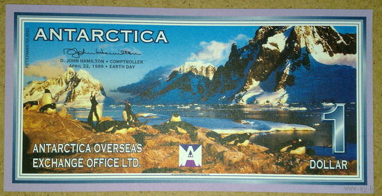Антарктика 1$ 1993г. UNC