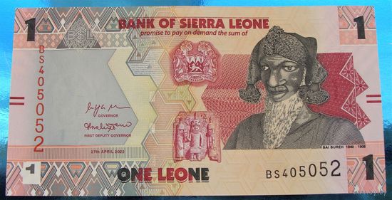 Сьерра-Леоне. 1 леоне 2022 года  Номер по каталогу: P34