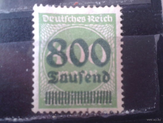 Германия 1923 Стандарт надпечатка 800тыс на 400м*