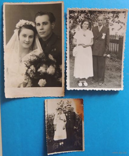 Фото "Свадьба", Польша, 3 шт., 50 -е годы