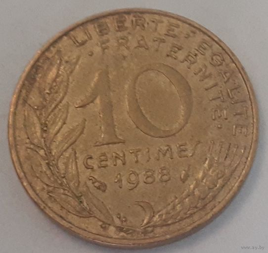 Франция 10 сантимов, 1988 (2-12-177)