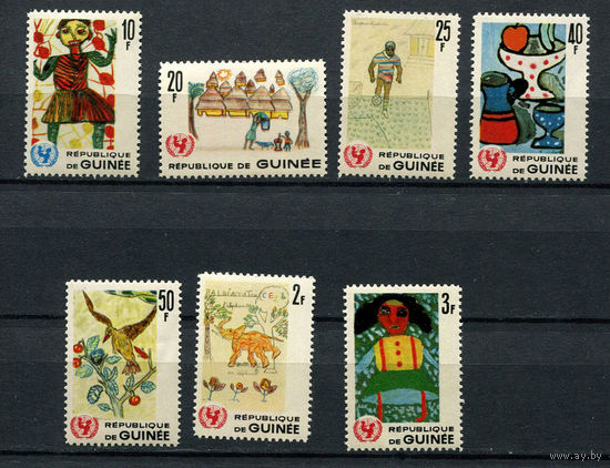 Гвинея - 1966 - ЮНИСЕФ - (у номинала 25 клей с отпечатком пальца) - [Mi. 402-408] - полная серия - 7 марок. MNH.
