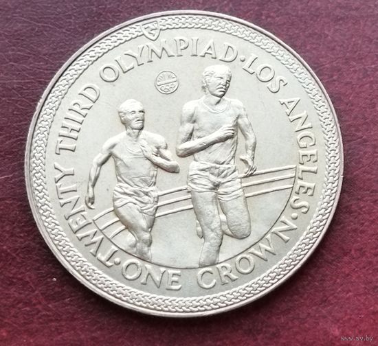 Остров Мэн 1 крона, 1984 XXIII летние Олимпийские Игры, Лос-Анджелес 1984 - бег