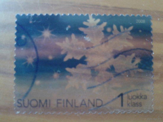 Финляндия 2008 Новый год, прозрачная марка