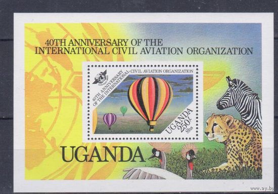 [15] Уганда 1984.Авиация.Воздушный шар.  БЛОК.