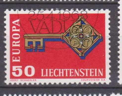 Евросепт Марки Европы Лихтенштейн 1968 год Лот 55 около 30 % от каталога по курсу 3 р  ПОЛНАЯ СЕРИЯ