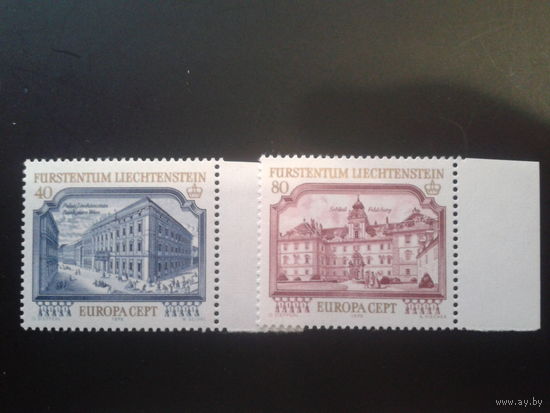 Лихтенштейн 1978 Европа, дворцы полная