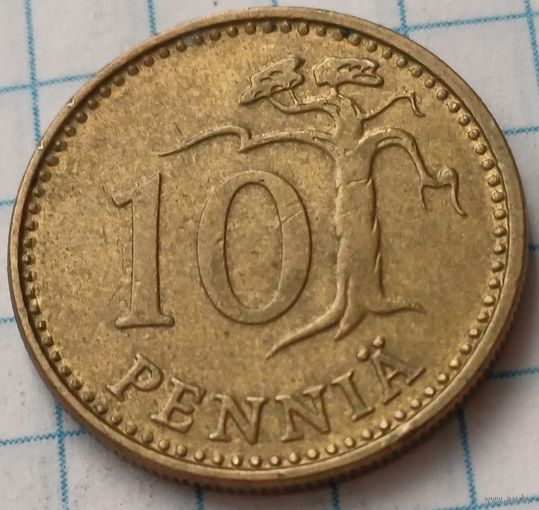 Финляндия 10 пенни, 1976     ( 2-1-5 )