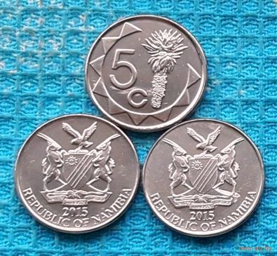 Намибия 5 центов, UNC. Герб Намибии. Новогодняя ликвидация!
