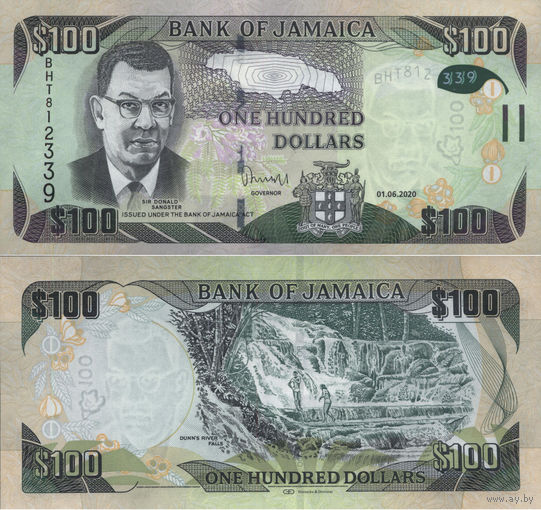 Ямайка 100 Долларов 2020 UNC П2-87