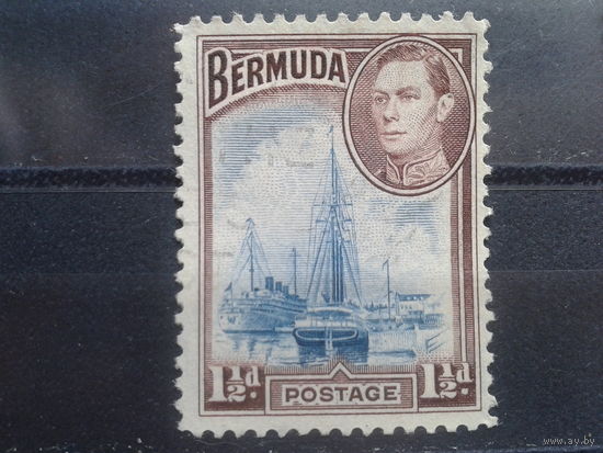 Бермуды, колония Англии, 1938. Король Георг VI. Mi- 1,3 евро гаш.