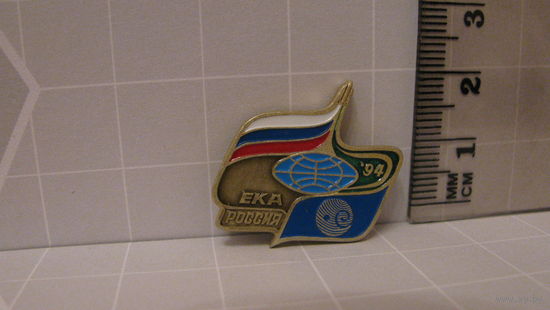 Значок "Совместный полёт ЕКА - Россия 1994г."