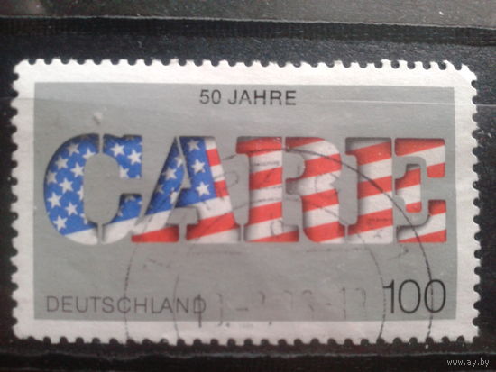 Германия 1995 буквы на фоне госфлага США Михель-0,8 евро гаш.