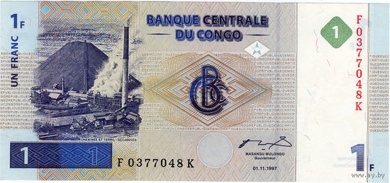 Конго, 1 франк, 1987 г., UNC