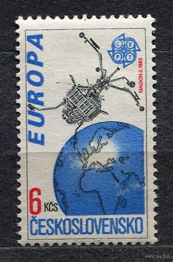 Спутник. Европа CEPT. Чехословакия. 1991. Полная серия 1 марка. Чистая