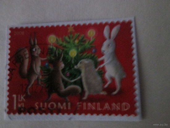 Марка Финляндии 2008 года. Рождество.