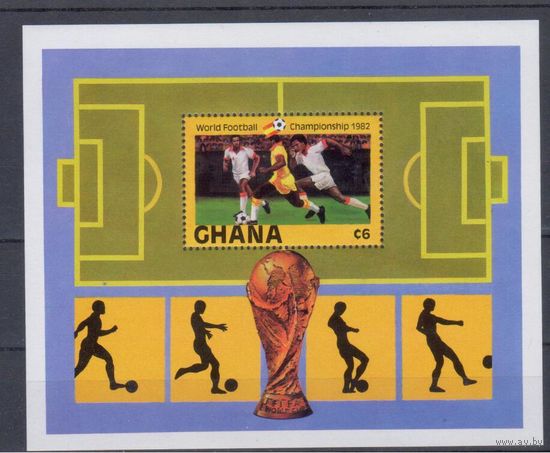 [1839] Гана 1982. Спорт.Футбол.Чемпионат мира. БЛОК MNH