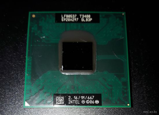 Процессор Intel T3400, два ядра 2,16 MHz, для ноутбука