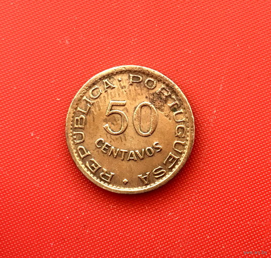 46-14 Ангола, 50 сентаво 1957 г. Единственное предложение монеты данного года на АУ