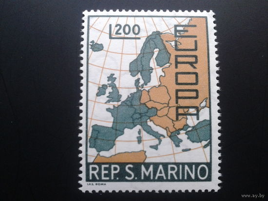 Сан-Марино 1967 Европа карта Европы полная