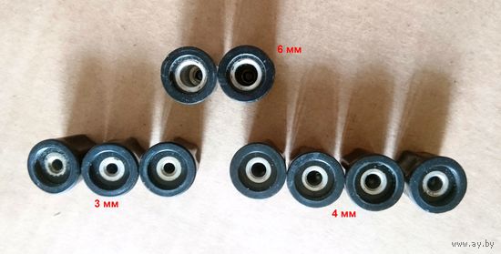 Карболитовые ручки под переменные резисторы или переключатели (диаметр вала 3, 4 и 6 мм) за 9 ШТ