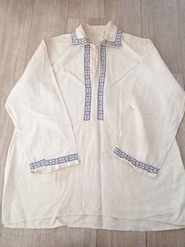 Старинная рубаха, рубашка СССР с вышивкой.