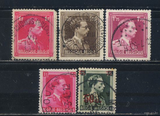 Бельгия Кор 1936-51 Леопольд III Стандарт #424,581,593,874,898