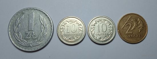 1 злотый 1974 +10,10,2 гроший