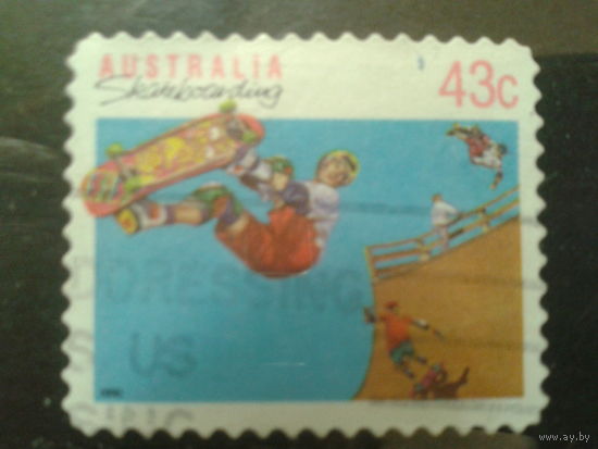 Австралия 1990 Скейтбординг, рулонная марка Михель-1,0 евро гаш