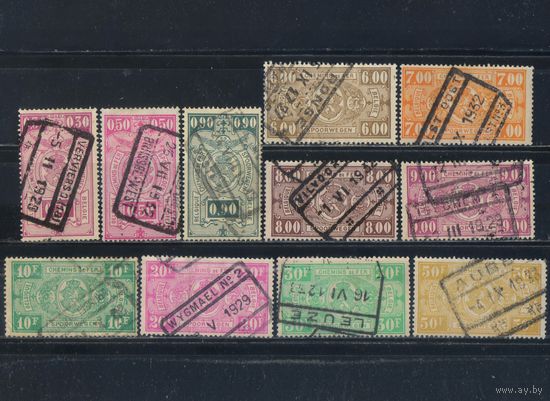 Бельгия Железнодорожные посылочные 1927 Герб #157-9,162-8,170