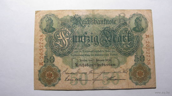 Германия Ro32 . 50 марок 1908 г.