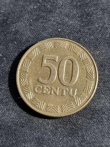 Литва 50 центов 1999