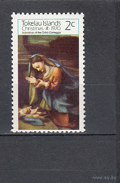Религиозная живопись. Токелау. 1970. 1 марка (полная серия). Michel N 14 (0,7 е).