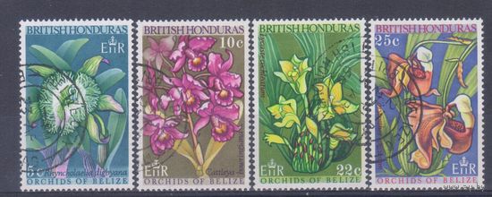 [1828] Британские колонии.Британский Гондурас 1969. Флора.Цветы.Орхидеи. Гашеная серия.
