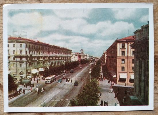 Минск. Проспект имени И.В.Сталина. 1959 г. Чистая.