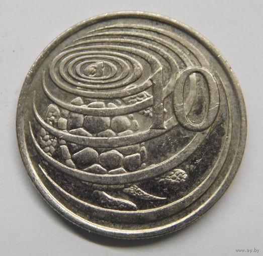 Каймановы острова 10 центов 1999 г
