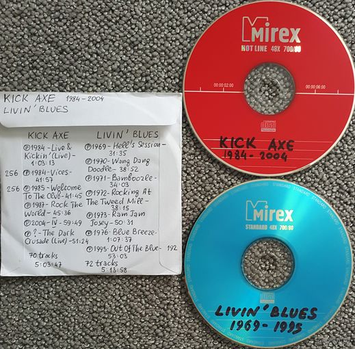 CD MP3 дискография KICK AXE, LIVIN' BLUES - 2 CD