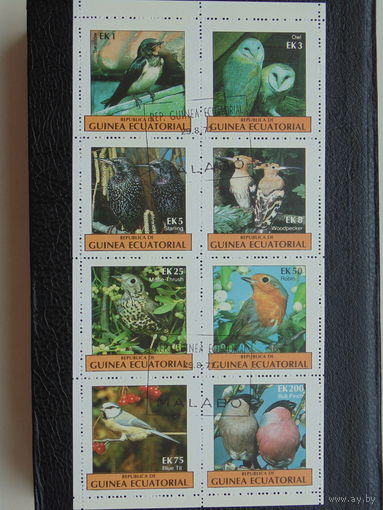 Экв. Гвинея 1977г. Птицы.