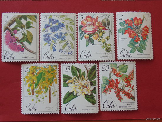 Куба 1967 г. Цветы.