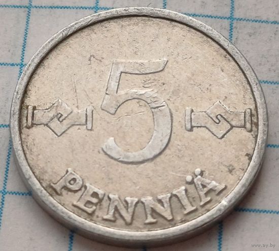 Финляндия 5 пенни, 1980     ( 2-2-8 )